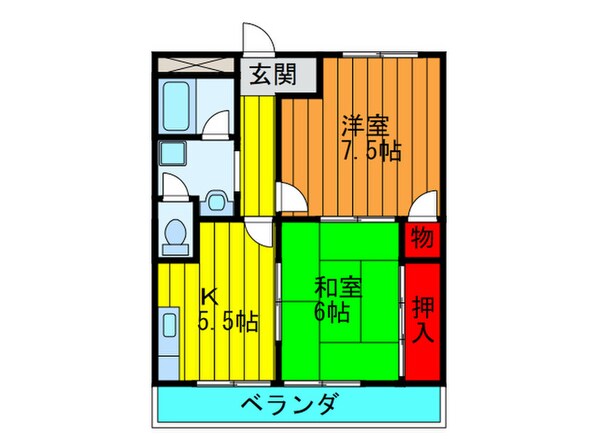 大西マンションの物件間取画像